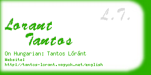 lorant tantos business card